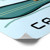 SNOWBOARDING Tabby Kat Grappig CUSTOM NAAM Kwekeri Poster (Hoek)