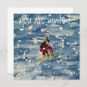 Snowboarding-uitnodiging Kaart (Voorkant / Achterkant)
