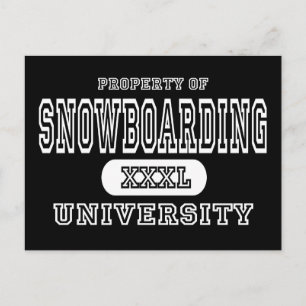 Snowboarding University Dark Briefkaart