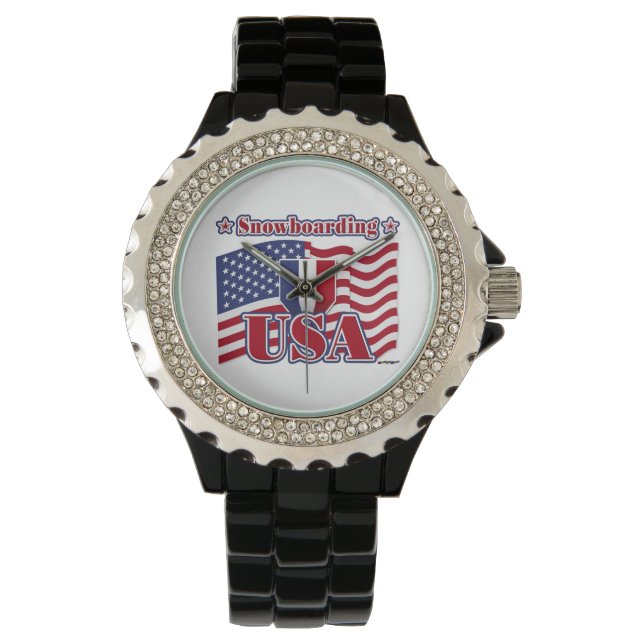 Snowboarding USA Horloge (Voorkant)