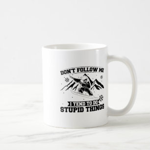 Snowboarding volgt me niet koffiemok