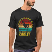 Snowboardmeisje als een gewoon meisje, maar cooler t-shirt (Voorkant)