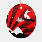 snowboardpad keramisch ornament (Links)