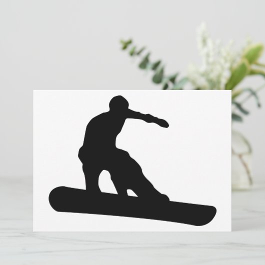 snowboardsilhouet kaart (Staand voorkant)