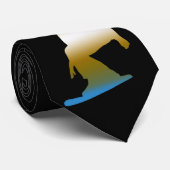 snowboardsilhouet stropdas (Opgerold)