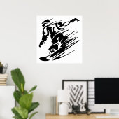 Snowboardsport Poster (Thuiskantoor)