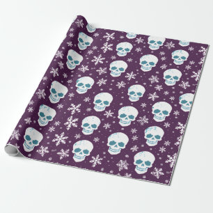 Snowbones: Een skeletachtige winter wonderland wra Cadeaupapier