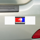 snowbord bumpersticker (Op auto)