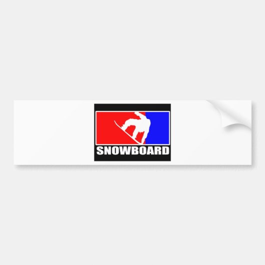 snowbord bumpersticker (Voorkant)