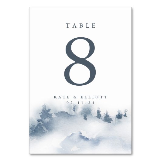 Snowbound | Aangepaste Kaart tabelnummer (Voorkant)