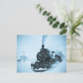 Snowbound Train Briefkaart (Staand voorkant)