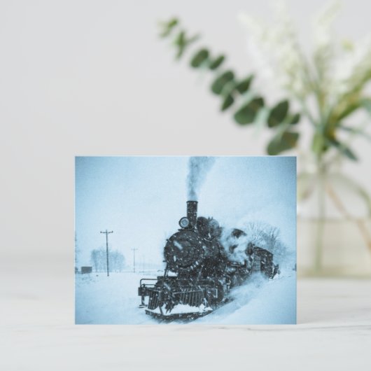 Snowbound Train  Briefkaart (Staand voorkant)
