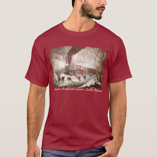 Snowbound Train Mannen T-shirt (Voorkant)