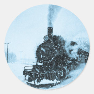 Snowbound Train  Ronde Sticker