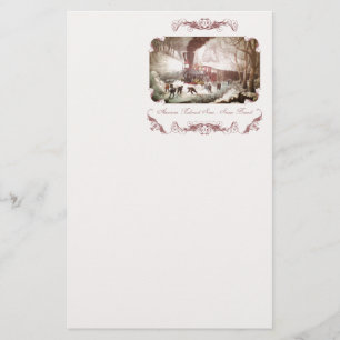 Snowbound Train Stationery Briefpapier