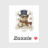 SnowBuddy Glitter Snowman Sticker (Vel)