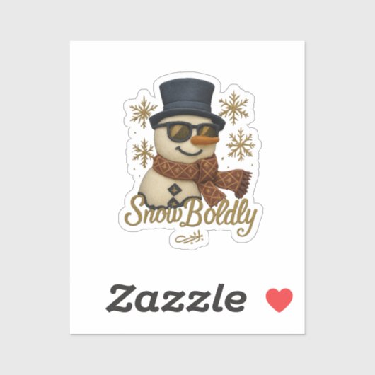 SnowBuddy Glitter Snowman Sticker (Vel)