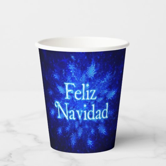 Snowburst - Feliz Navidad Papieren Bekers (Voorkant)