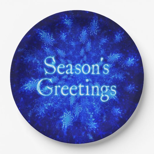 Snowburst papier Borden Papieren Bordje (Voorkant)