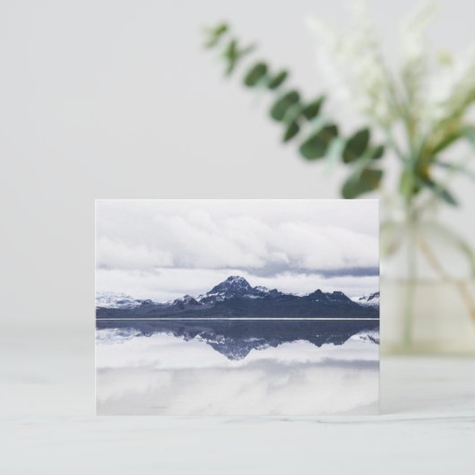 Snowcap Mountain Reflection Briefkaart (Staand voorkant)