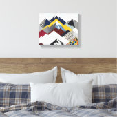 Snowcap Mountains Canvas Afdruk (Insitu (Slaapkamer))