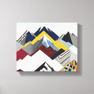 Snowcap Mountains Canvas Afdruk
