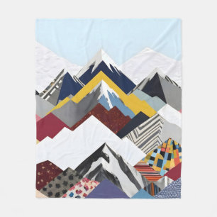 Snowcap Mountains Fleece Deken