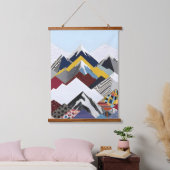 Snowcap Mountains Hangend Wandkleed (Slaapkamer)