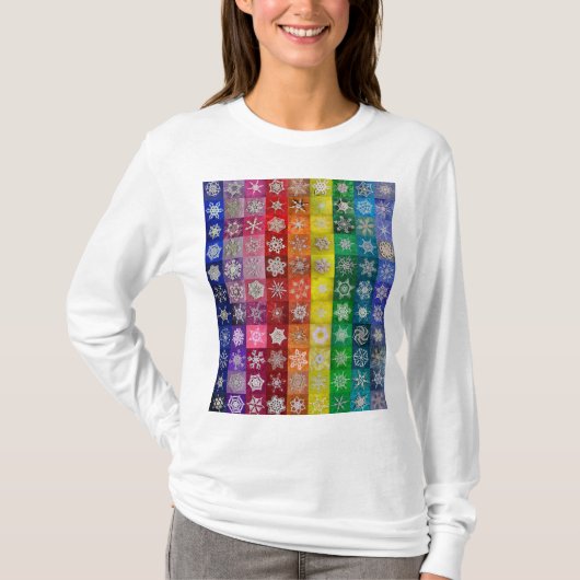 Snowcatcher Snowflake Rainbow T-Shirt (Devant)