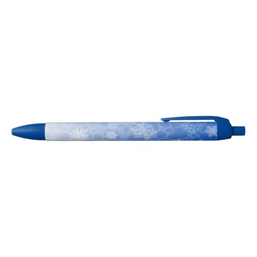 Snowcatcher Snowflake Writpen Blauwe Inkt Pen (Bovenkant)