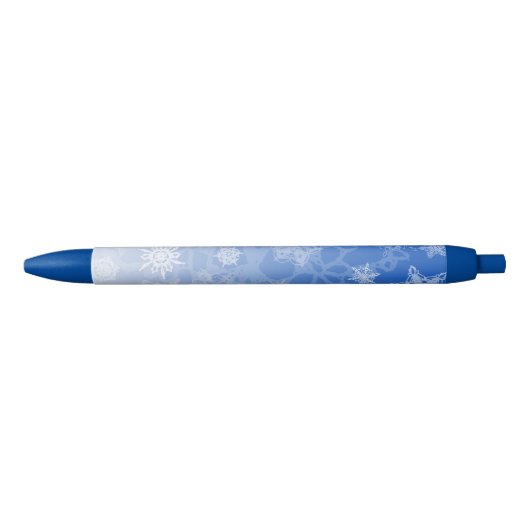 Snowcatcher Snowflake Writpen Blauwe Inkt Pen (Voorkant)