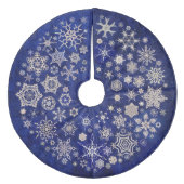 Snowcatcher Snowflakes Fleece Tree Skirt Fleece Kerstboom Rok (Voorkant)