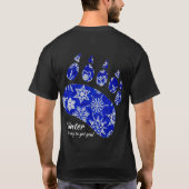 Snowcatcher Snowflakes Hiver Ours noir T-shirt noi (Dos)
