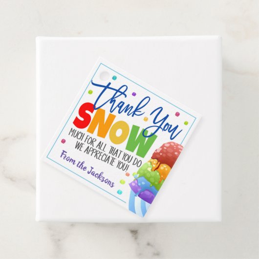Snowcone Gift Label (In situ)