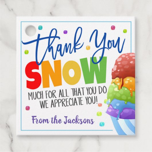 Snowcone Gift Label (Voorkant)