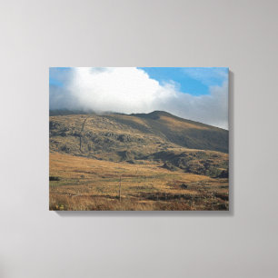 Snowden North Wales Briefkaart Poster Faux Canvas Afdruk