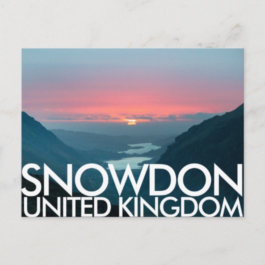 Snowdon, Caernarfon, Carte postale du Royaume-Uni (Devant)