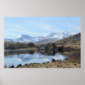 Snowdon Reflection (ondertekend) Poster (Voorkant)