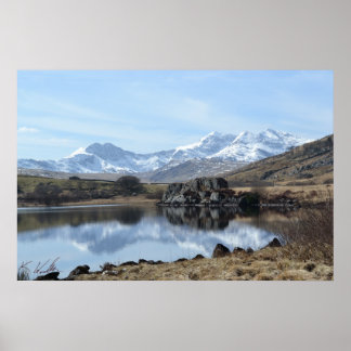 Snowdon Reflection (ondertekend) Poster