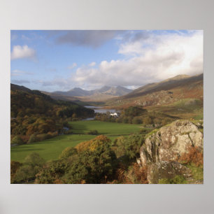 Snowdon vanuit Capel Curig, Gwynedd, Wales (RF) Poster