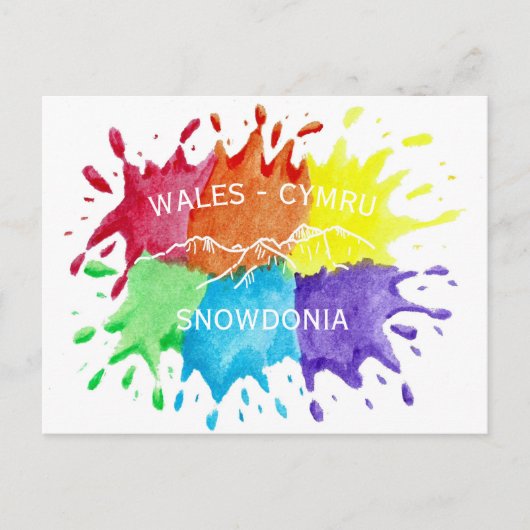 Snowdonia, Cartes Postales Taches de Peinture (Devant)