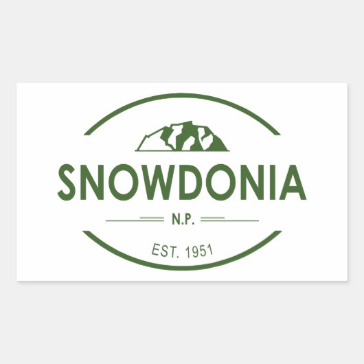 Snowdonia National Park Rechthoekige Sticker (Voorkant)