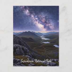Snowdonia National Park Wales Reisnacht Briefkaart