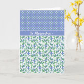 Snowdrings et Pois Janvier Carte d'anniversaire (Fleur jaune)