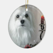 Snowdrop de Maltese Keramisch Ornament (Links)