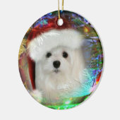 Snowdrop de Maltese kerstversiering Keramisch Ornament (Links)