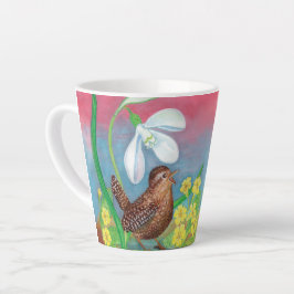 Snowdrop en jonge vogel halen de kinderen van de l latte mok