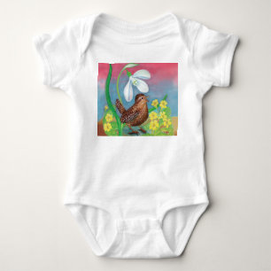 Snowdrop en kruivogel roepen de lente op romper