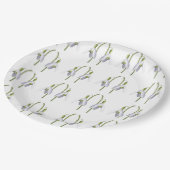 Snowdrop Fabric Pattern. Papieren Bordje (Gekanteld)