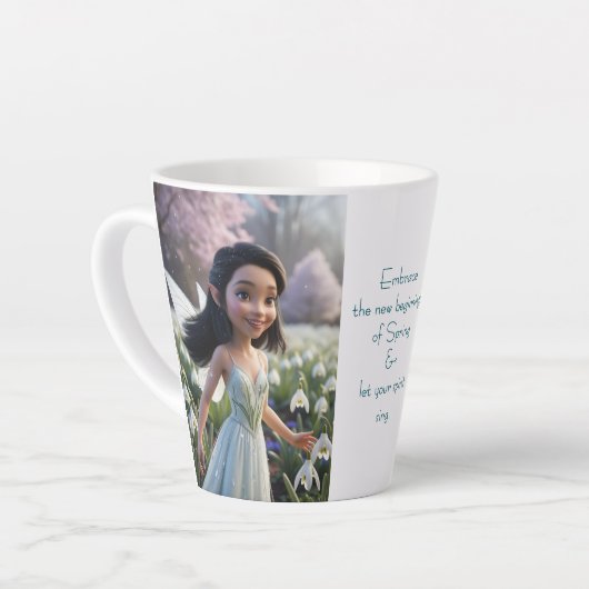 Snowdrop Fairy Latte Mok (Linkerhoek)